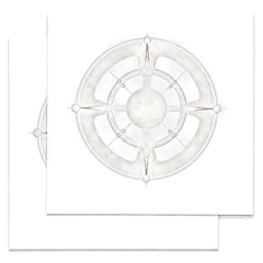 Contour-line emblem: two identical sheets stacked and offset.