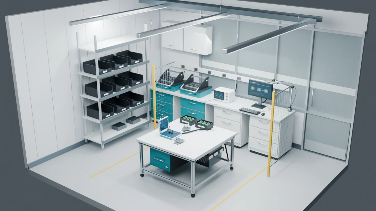 Precision electronics workcell